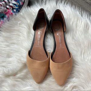 Jeffrey Campbell pointed toe flats suede leather in-love